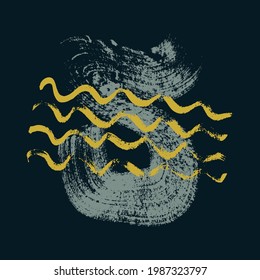 Background Palette is a modern brush. Poster, painting art hand-drawn with a brush. Texture of the textile background. Vector illustration