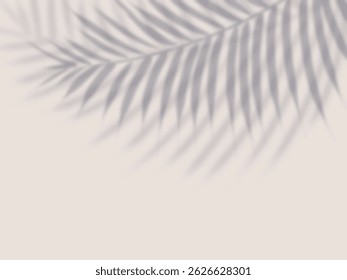 Fondo con sombras de hojas de palma en la pared