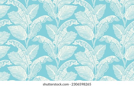 the background of palm leaves