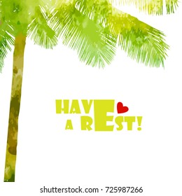 Background of a palm tree. have Ð° rest. Vector