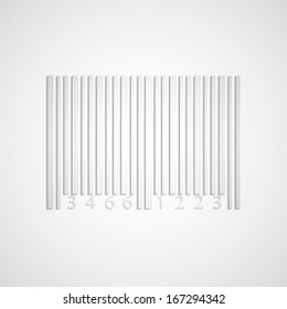 Background with paper barcode. EPS10 vector