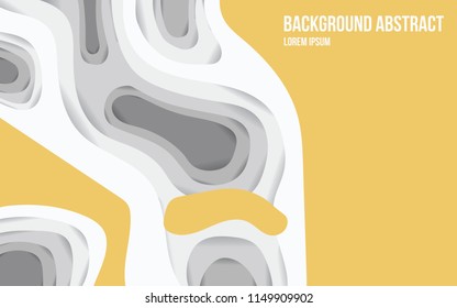 Background paper cut 3D texture abstract  concept layers, template poster, banners, flyers, website, design branding, covers. Vector illustration emblem isolated
