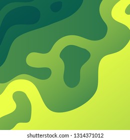 background, paper cut, 3D vector abstract , green