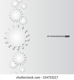 Background with paper gears. EPS10 vector