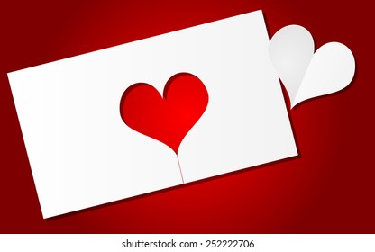 Background with paper heart