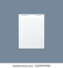 Background paper notebook sheet grid torn white black diary note poster page template craft png check transparent mockup spiral set isolated illustration blank design