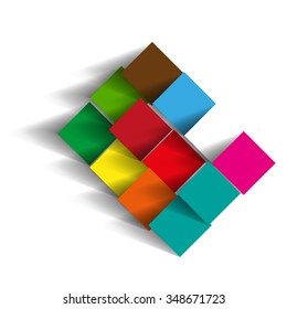 Background with paper sheets