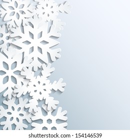 Background With Paper Snowflakes