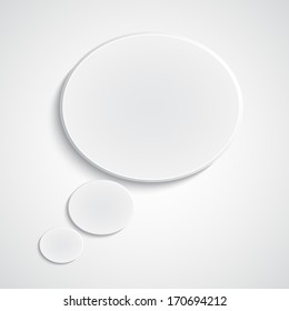 Background with paper speech bubble. EPS10 vector