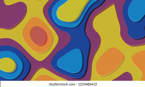 Background in paper style. Abstract colorful background.