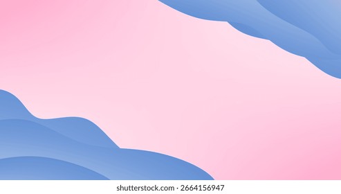 Background in paper style of Pink Blue Gradient Fluid Illustration