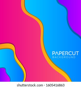 background papercut with various color gradations