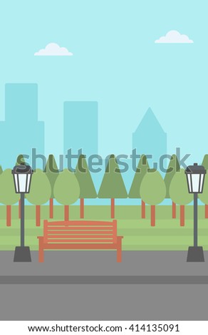 Background of park with streetlight.