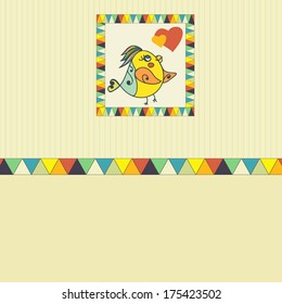 background with parrots,  birds. space for text. can be used as a greeting card