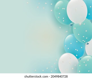 background of pastel color balloon illustration