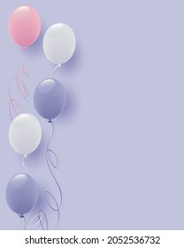 background of pastel color balloon illustration