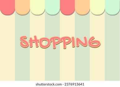 Background pastel color. Shopping sale.