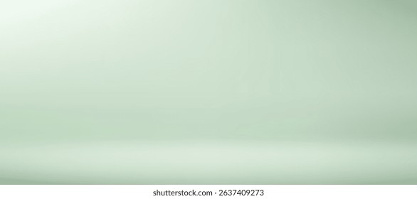 Background Pastel green Wall Studio Room with Light. Space for selling products on the website. Template mock up for display of product. Vector illustration.