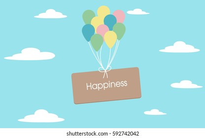 Background Pastel Happiness Balloon sky
