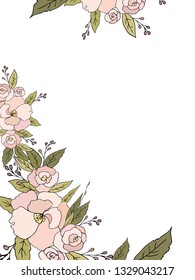 Background of pastel peons. Vector illustration.