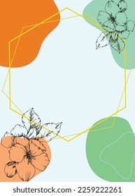 background with pastel shades and additional vector flowers