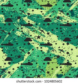 Background of the patriots day. Military ornament. Victory Day Seamless Pattern. Vector