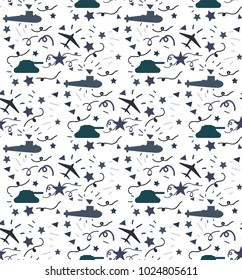 Background of the patriots day. Military ornament. Victory Day Seamless Pattern. Vector