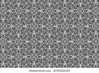 background pattern abstract classic floral monochrome white, seamless plaid pattern vector. nature background fabric. For backdrop, paper pattern, paper wrap, wallpaper, fabric texture and style