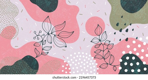 Background pattern, abstract colored shapes. Modern minimalism trendy pattern background. Vector background.