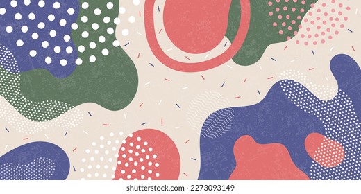 Background pattern, abstract colored shapes. Modern minimalism trendy pattern background. Vector background.