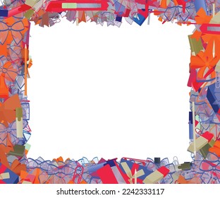 Background pattern abstract design texture. Border frame, transparent background. Theme is about accounting, decoration, give, birthday, gift, clerical, embellishment, office, dressing, seasonal