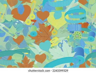 Background pattern abstract design texture. Seamless. Theme is about natural, parks, hobby, thread, nature, kit, love, knitting, tree, relations, linden, sew, maple, needle, tailor Shears