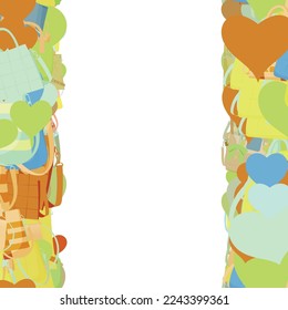 Background pattern abstract design texture. Vertical seamless stripes. Border frame, transparent background. Theme is about girl, beauty, Laptop Backpack, office, stuff, Tote, businesswoman