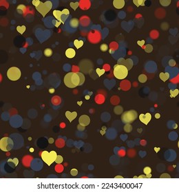 Background pattern abstract design texture. Seamless. Dark. Theme is about pattern, texture, flare, colorful, glows, inspiration, hearts, blending, relations, sequins, overflows, graphic