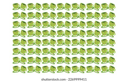 Background pattern abstract design texture. Drinks. Horizontal seamless stripes. Border frame, transparent background. Theme is about drinking tube, Cup, coffee, cardboard, cocktail, cola