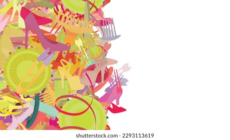 Background pattern abstract design texture. Vertical seamless stripe. Border frame, transparent background. Theme is about elegant, barrette, weaving, tailor, raker, handmade, tailor Shears