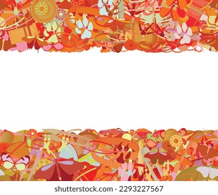 Background pattern abstract design texture. Horizontal seamless stripes. Border frame, transparent background. Theme is about fox, drawing, needle, gorgeous, fabric, Pipevine, sew, weaving