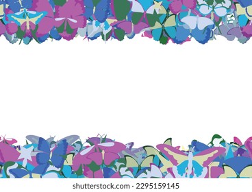 Background pattern abstract design texture. Horizontal seamless stripes. Border frame, transparent background. Theme is about wing, gorgeous, wildlife, background, ornate, beautiful, repeat
