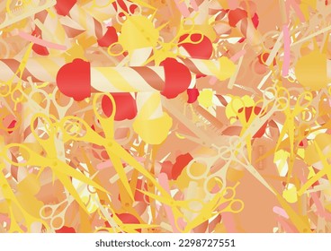 Background pattern abstract design texture. Seamless. Theme is about comb, Barber pole, hairdressing, straight razor, hair care, scissors, shaving, parlor, barber, razor blade, barbershop