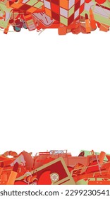 Background pattern abstract design texture. Horizontal seamless stripes. Border frame, transparent background. Theme is about sweets, wild, Piano Key, exotic, musuc, decoration, makeup, fly