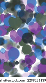 Background pattern abstract design texture. Seamless. Dark. Theme is about overlay, circle, colors, textured, flare, sequins, sparkles, soft, color, blending, graphic, lights, romance, 