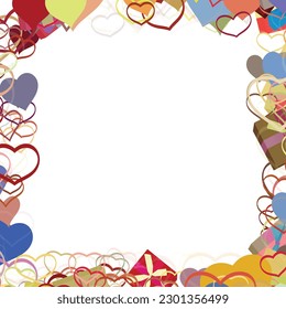 Background pattern abstract design texture. Border frame, transparent background. Theme is about merry, wedding, romance, gift, ribbon, surprise, decoration, xmas, box, hearts, parcel, birthday