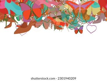 Background pattern abstract design texture. Horizontal seamless stripe. Border frame, transparent background. Theme is about hairstyle, design, bobby pin, relations, salon, clip, elegance