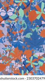 Background pattern abstract design texture. Seamless. Theme is about offer, natural, wedding, maple, wildlife, fox, paws, box, festive, animals, design, beech, holiday, wild, drawing, colorful