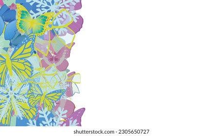 Background pattern abstract design texture. Vertical seamless stripe. Border frame, transparent background. Theme is about drawing, graphic, Pipevine, ice, beautiful, Piano Key, summer, wildlife