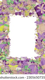 Background pattern abstract design texture. Border frame, transparent background. Theme is about silhouette, summer, christmas, ornate, offer, demisemiquaver, give, Butterfly, vector, quaver