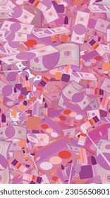 Background pattern abstract design texture. Seamless. Theme is about ointment, prosperity, hundred, currency, business, money, credit, salon, wealth, tones, paper, fall, jackpot, cosmetology