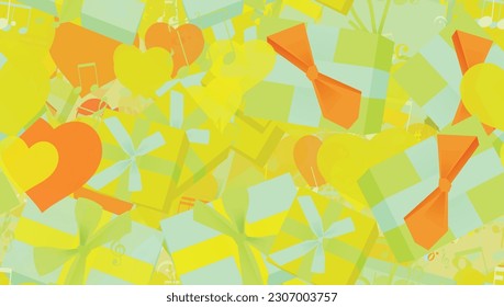 Background pattern abstract design texture. Seamless. Theme is about valentine, surprise, romance, offer, present, merry, ribbon, christmas, many, give, birthday, gift, parcel, giftbox, hearts