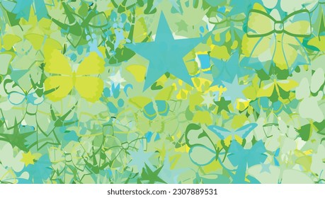 Background pattern abstract design texture. Seamless. Theme is about various, owl, ornate, parrot, wildlife, fox, stars, delicate, background, Monarch, embellishment, graphic, Butterfly