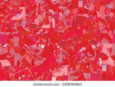 Background pattern abstract design texture. Seamless. Theme is about powder, ladies, elegance, pomatum, casual, style, makeup, platform heels, flip-flops, beauty, cosmetology, loafers, slide sandals